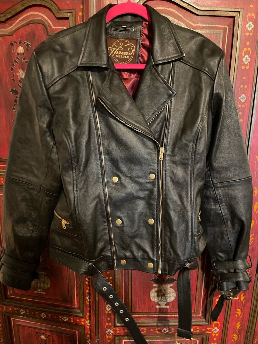 Black Leather Moto Jacket